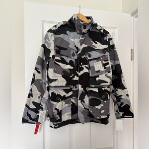 NWT Zadig & Voltaire Camo Skull Jacket | Hooded Designer Coat